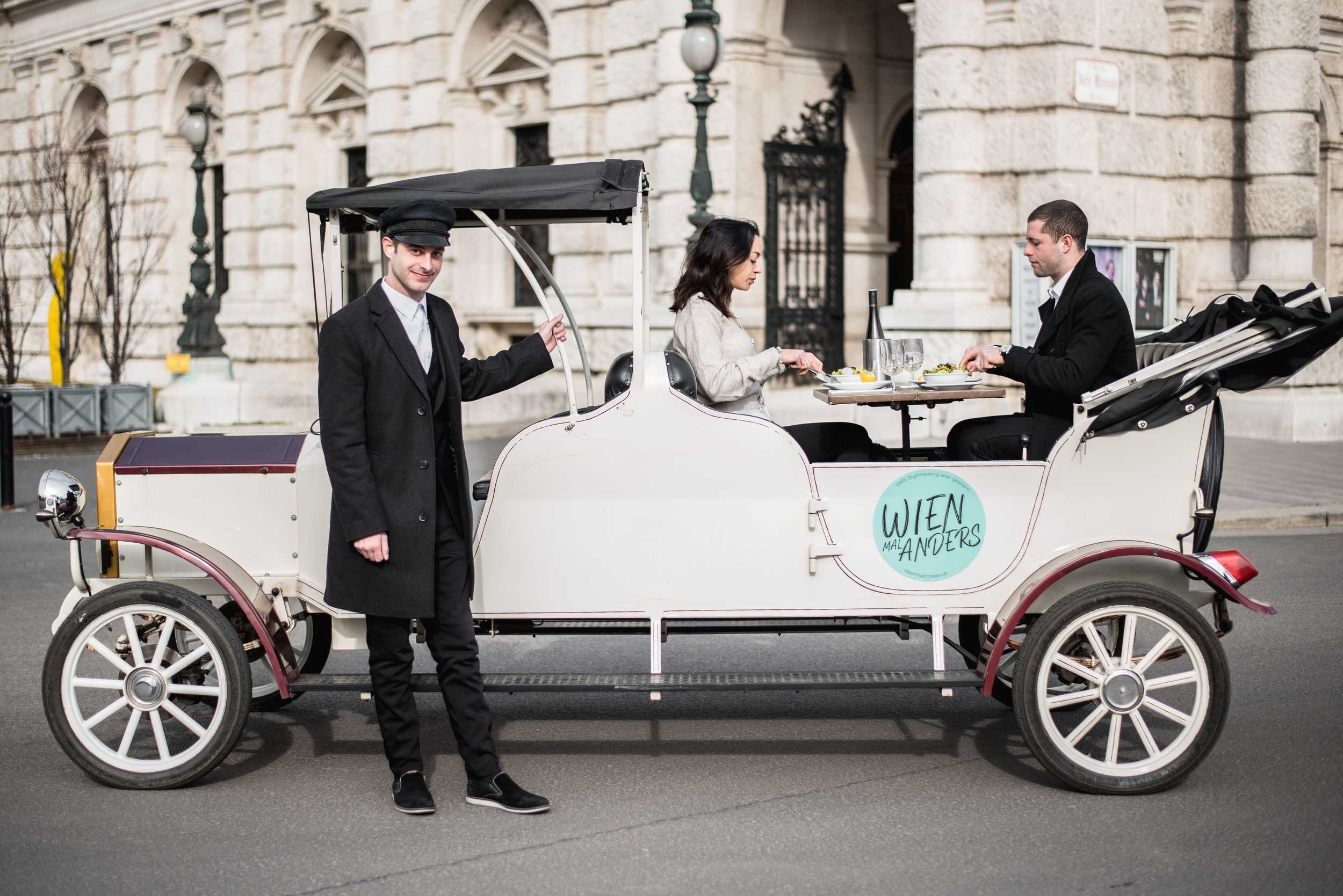 Culinary Sightseeing Tour with an Electro Vintage Car in Vienna